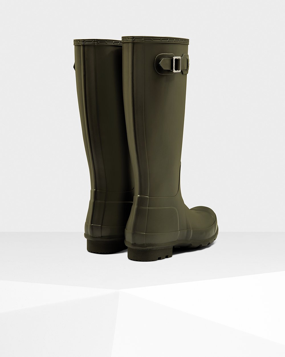 Mens Tall Rain Boots - Hunter Original (30MRNLOEC) - Dark Olive